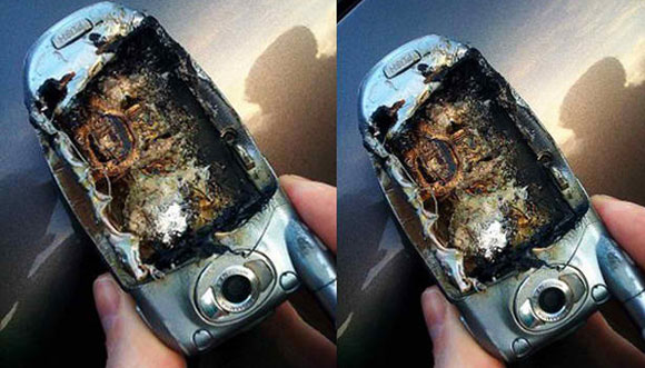 exploded mobile phone